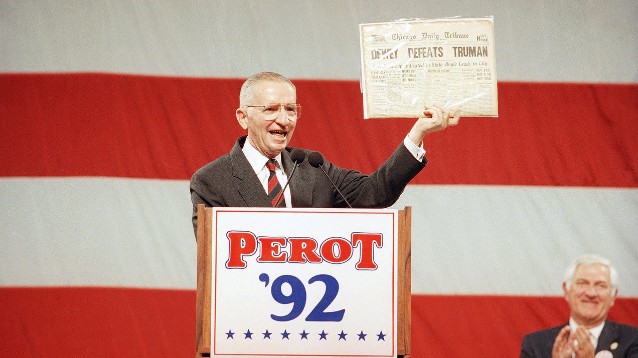 Ross Perot and Donald Trump: Presidential Candidates and Outsiders, Looking  In - The New York Times