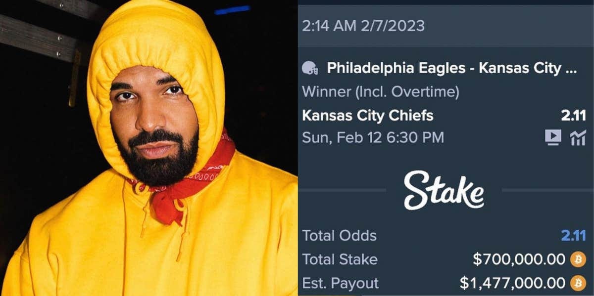 Drake Spends $965K On 'Psychotic' Super Bowl Bets | YourTango