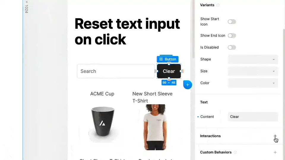 add click interaction to clear text