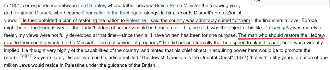 Palestine to be re-populated 1851 