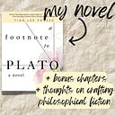 Logo for Crafting Philosophical Fiction: a behind the book look at my novel, A Footnote to Plato