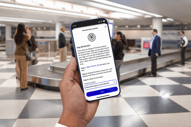 Customers can now securely share the location of an AirTag or Find My network accessory with United customer service agents through the United app for faster bag recovery and an even better overall travel experience