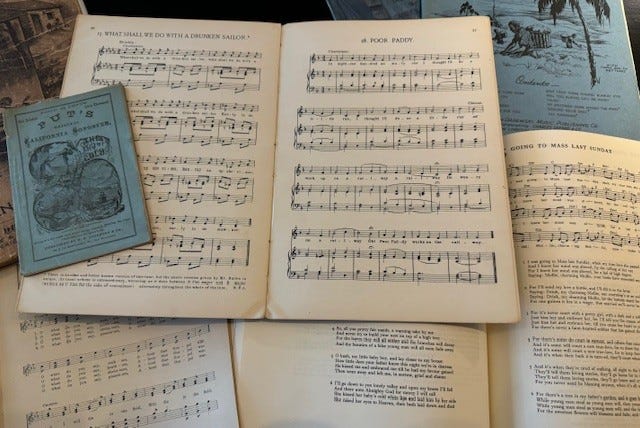 Photo of old songbooks