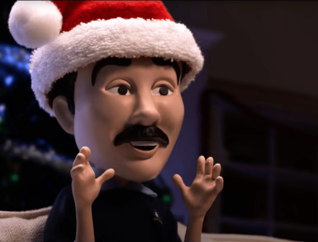A still frame from Apple's claymation "Ted Lasso" short film for Christmas A still frame from Apple's claymation "Ted Lasso" short film for Christmas
