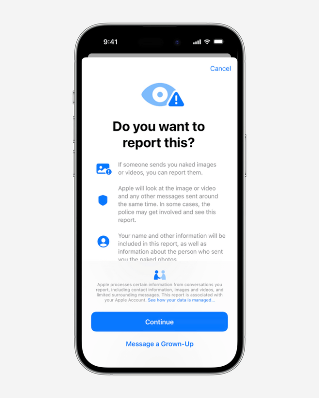 New iMessage feature allows children to report nudity to Apple