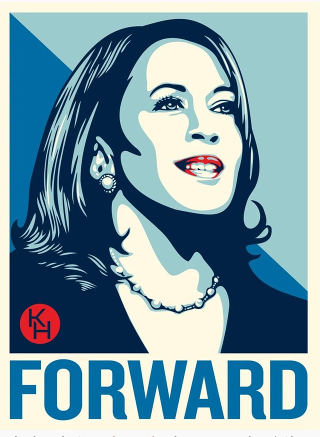 r/graphic_design - New poster by Shepard Fairey for Kamala Harris 