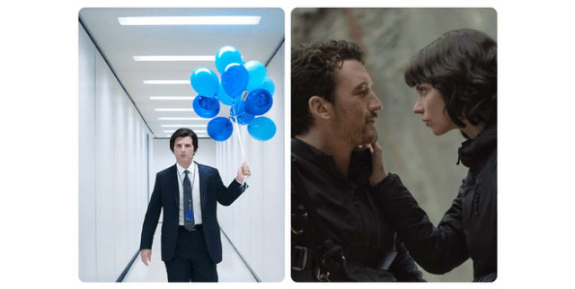 From left to right: Apple TV+’s award-winning workplace thriller “Severance” and action-packed, genre-bending film “The Gorge” will be featured at the CCXP24 lineup in São Paulo Expo, Brazil.