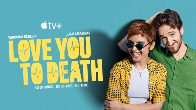 Verónica Echegui and Joan Amargós star in the new Spanish-language romantic comedy “Love You to Death” (“A muerte”), premiering February 5 on Apple TV+.