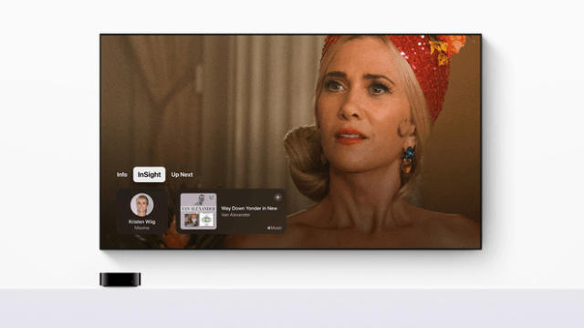 tvOS 18 introduces intelligent new features like InSight that level up cinematic experiences. Users can stream Palm Royale on the Apple TV app with a subscription.