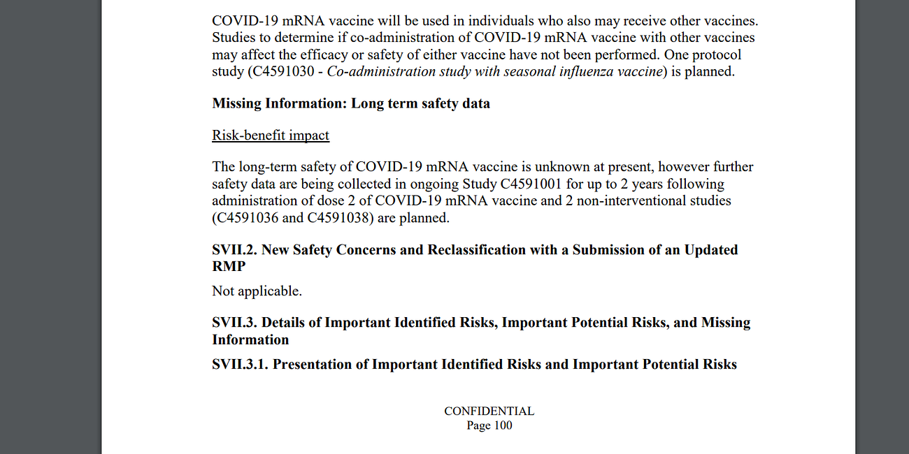 The Truth About Safety of mRNA Vaccines Found in The European Medicines Agency's Document Titled "Comirnaty (COVID-19 mRNA Vaccine) Risk Management Plan"