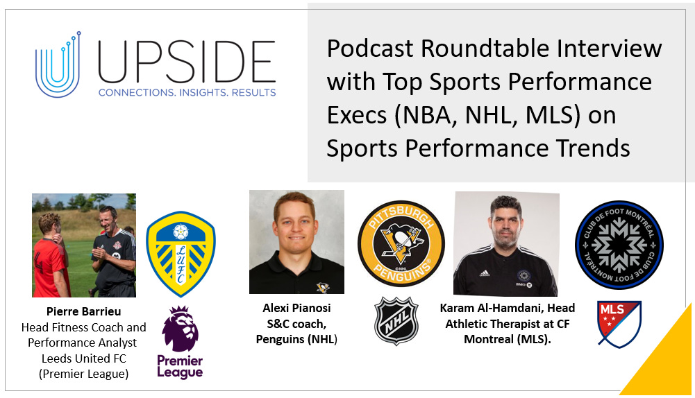 🔥Upside Chat with Top Sports Performance Execs (MLS, NHL, Premier League) on Cryochambers, Cooling/Heating Therapy, Serena, and more.