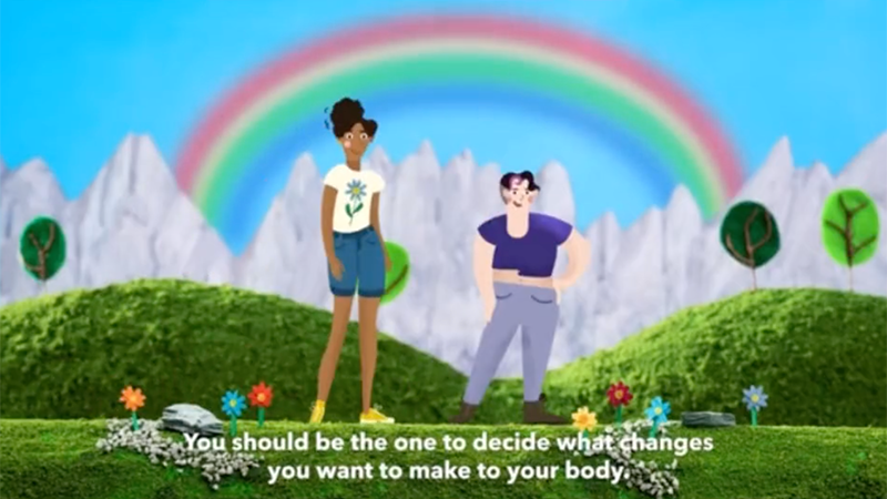 Puberty Blocker Cartoon Ad from Planned Parenthood