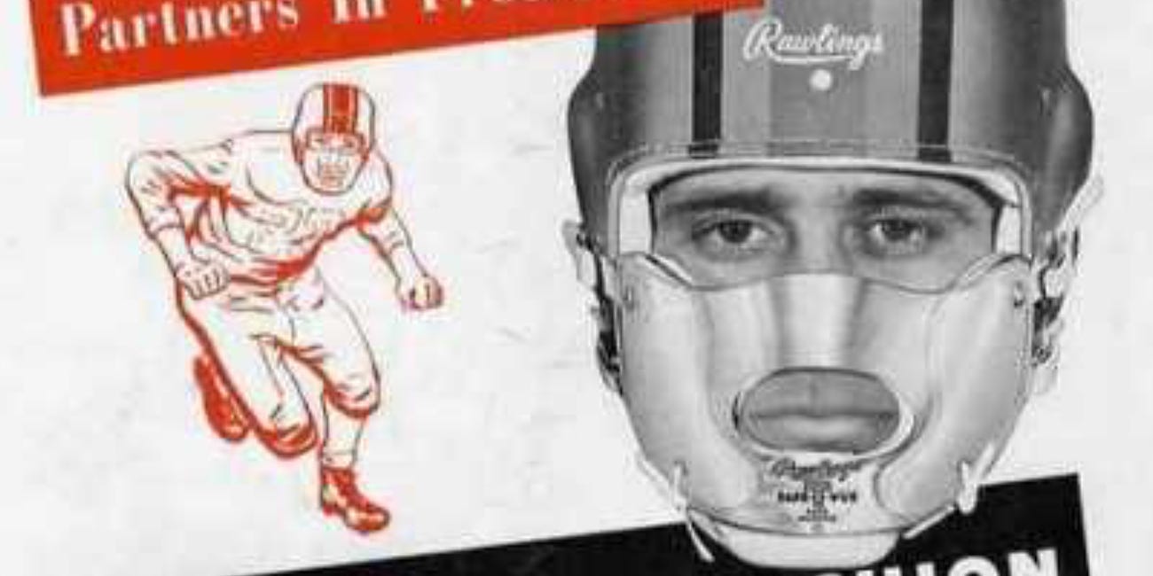Football History As Told By Sporting Goods Catalogs: Nose Guards and Face Masks