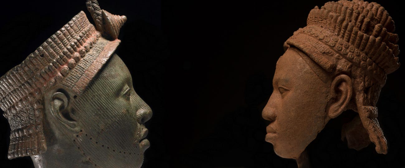 Ancient Ife and its masterpieces of African art: transforming glass, copper and terracotta into sculptural symbols of power and ritual 