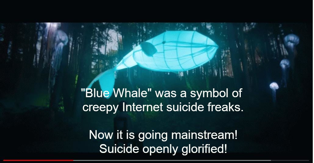 Creepy "Blue Whale" Suicide Symbol is Openly Glorified In Canada