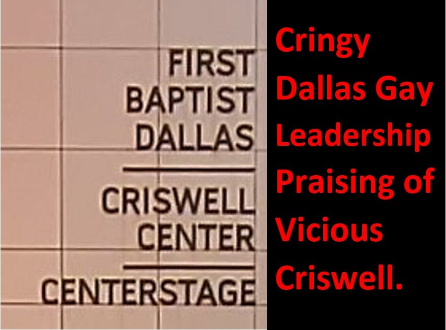 Dallas Gay leadership praised vicious homophobe Criswell in 2002
