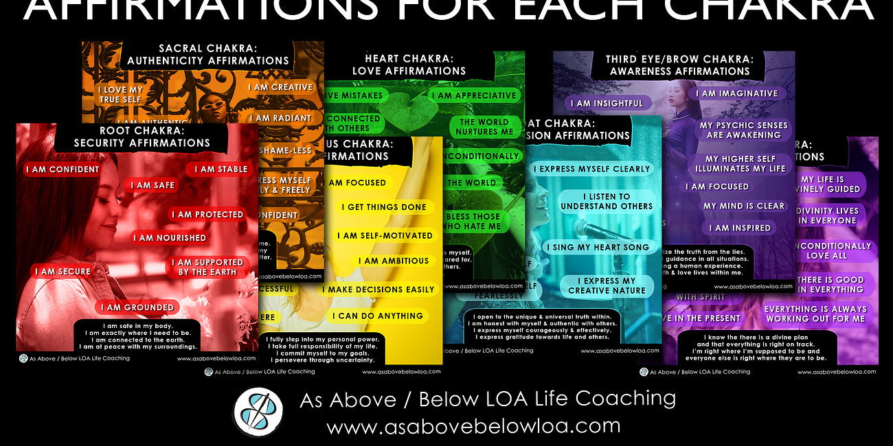 Affirmations For Each Chakra