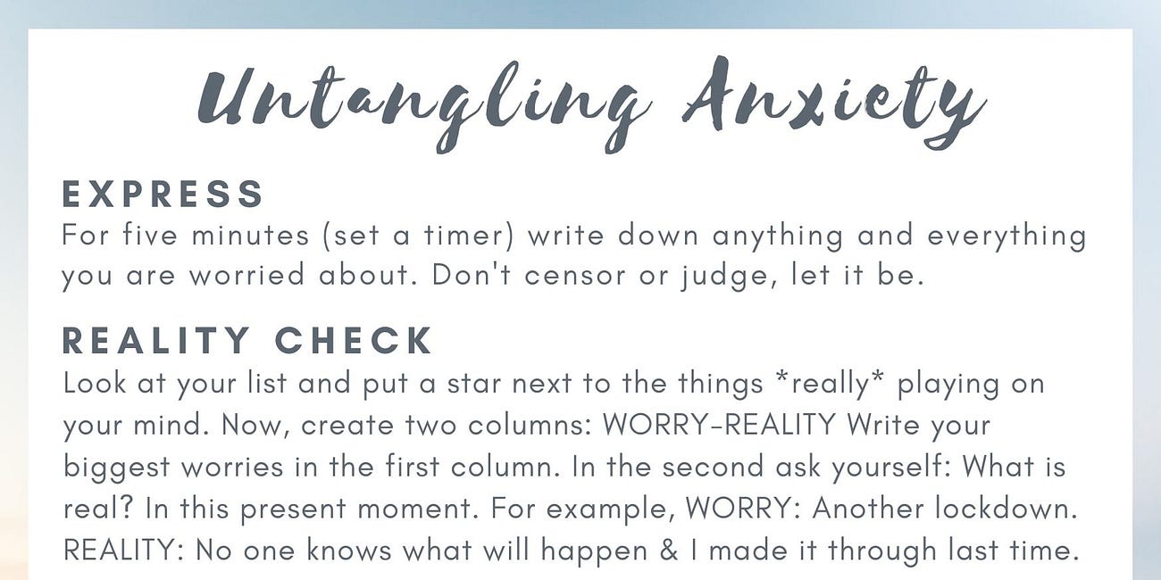 Write to Worry Less