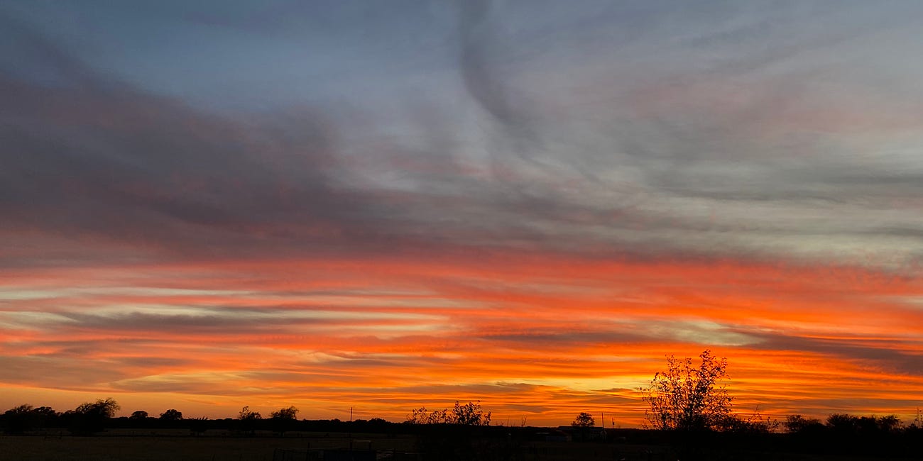 WIDE AS THE TEXAS SKY: October Sunset