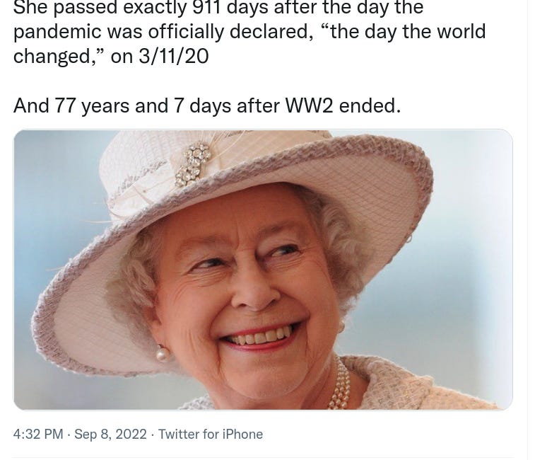 Death of the Queen and Numerical "Coincidences"