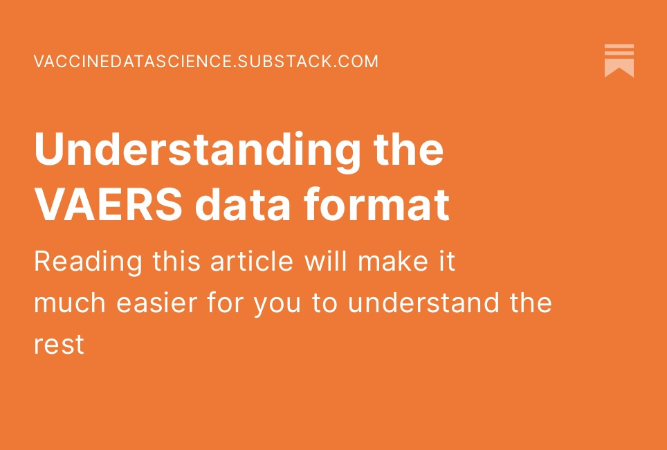 Understanding the VAERS data format