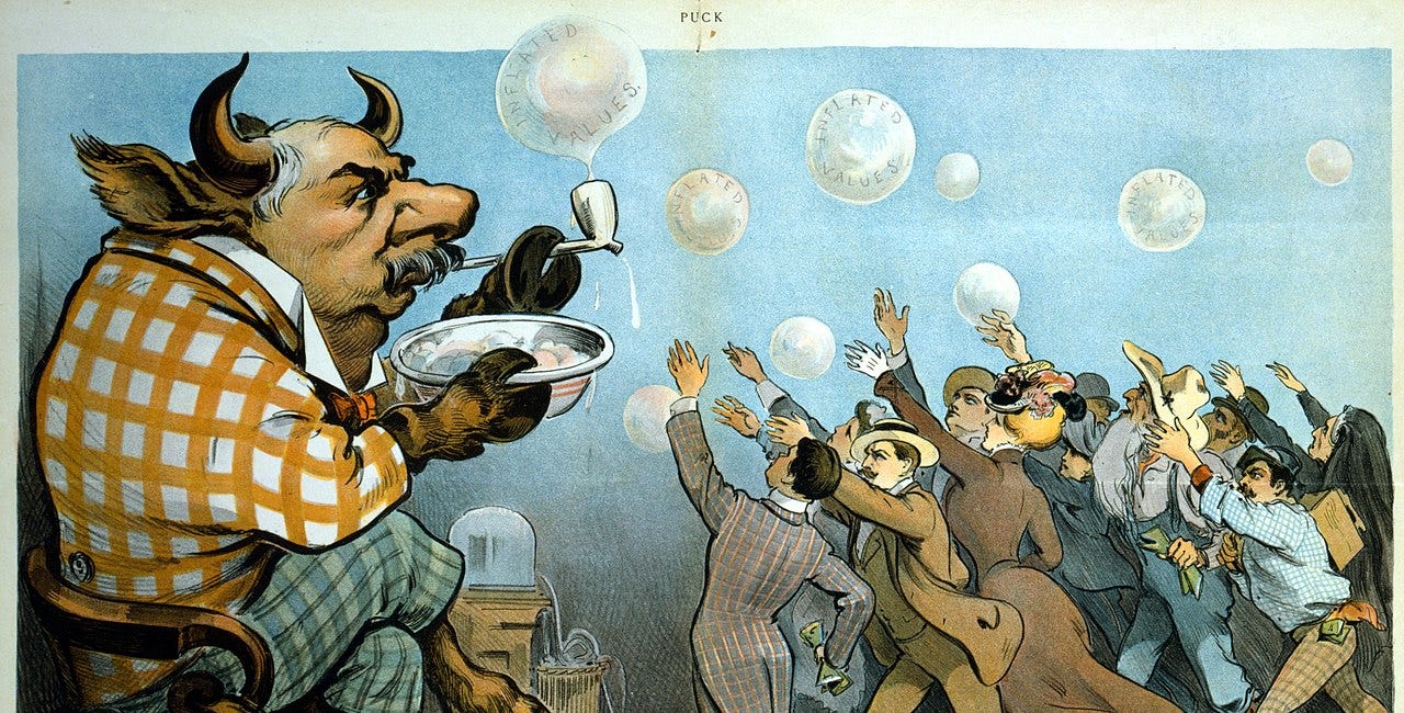 Wall Street bubbles; Always the same (1901)