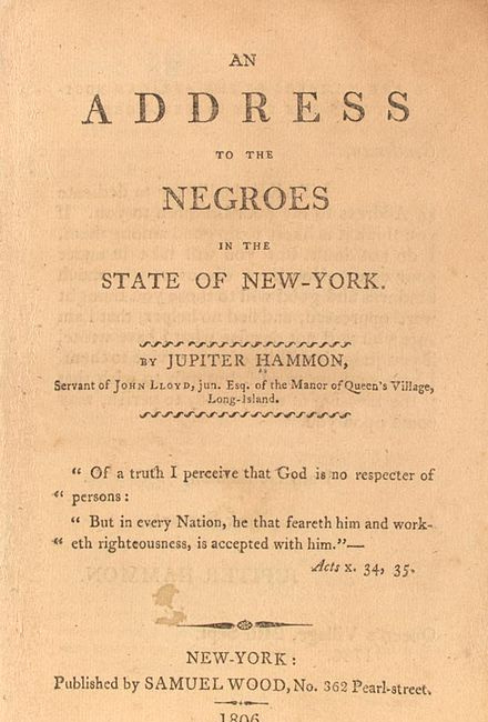 An Address to the Negroes of the State of New York