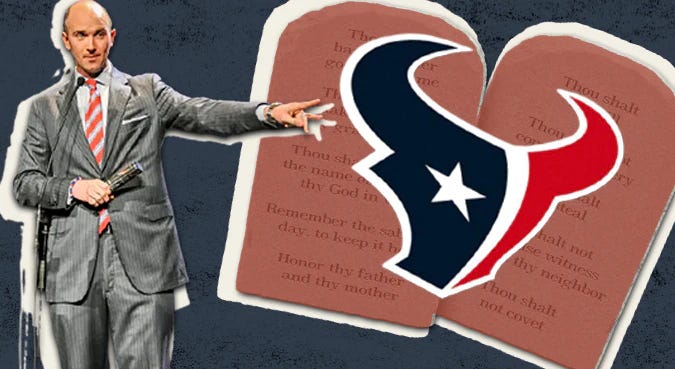 Jack Easterby’s Ten Commandments for the Houston Texans