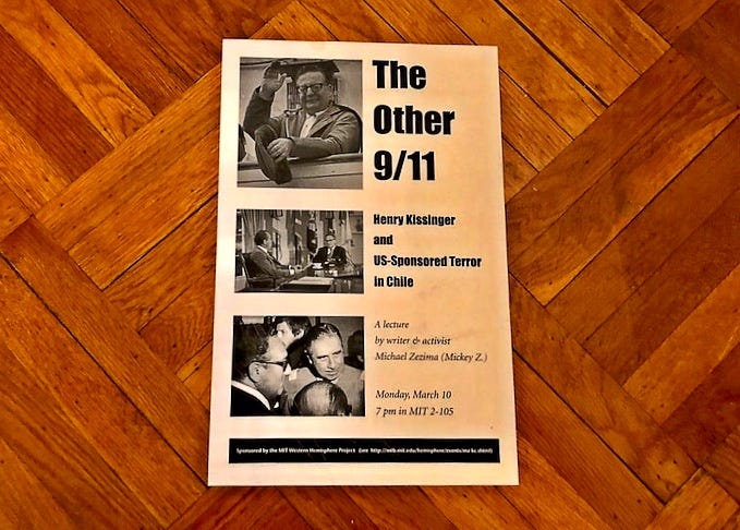 The 'Other 9/11' (& the time I gave a lecture at MIT) 