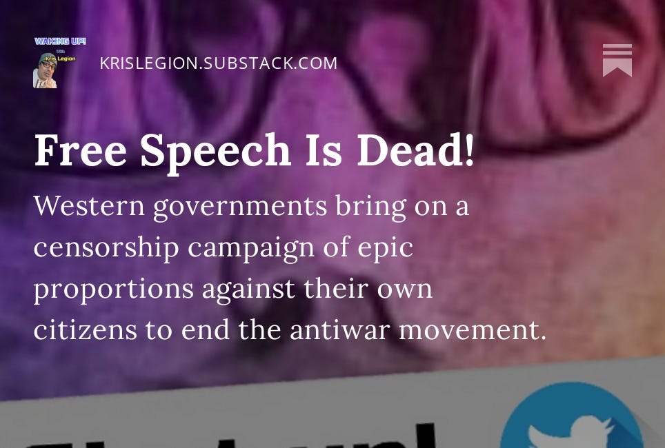 "Free Speech Is Dead!"