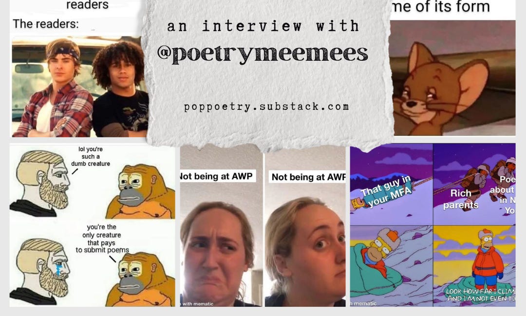 Poets Go Pop! A Brief Interview with the Anonymous Folks Behind IG's @poetrymeemees