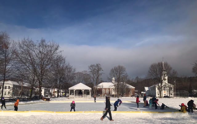 Breaking News! The ice rink is open and here are some photos of the Family Skating party that was held today... 