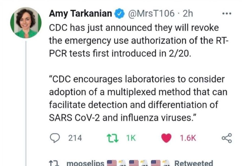 CDC finally admits the PCR test cannot differentiate between Covid and influenza