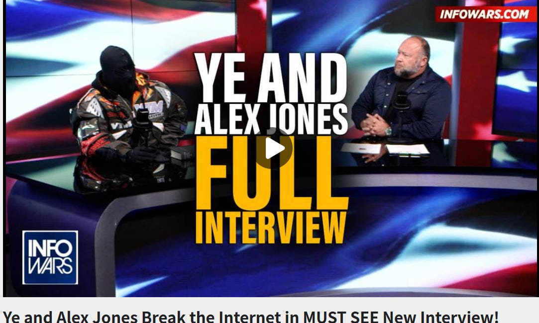 Kanye West sits with Alex Jones and breaks the Internet 