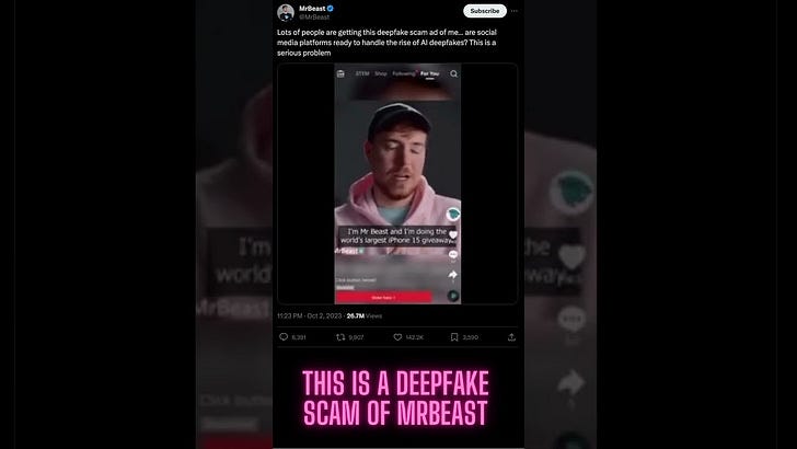 MrBeast and Tom Hanks Followers the Latest Victims of Deepfake Scams 