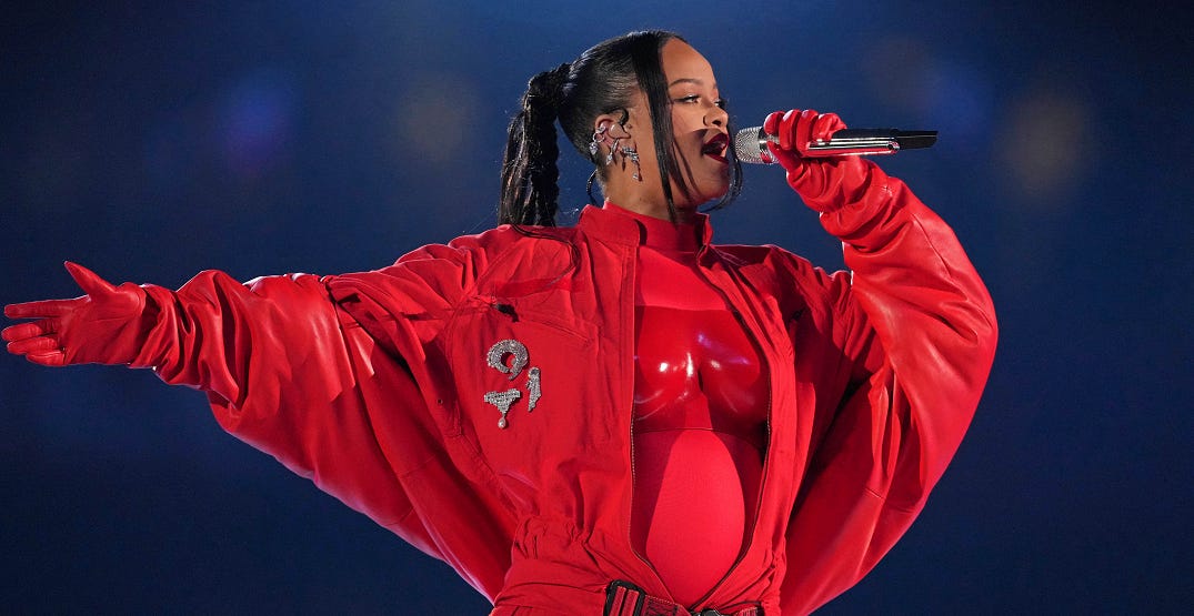 Rihanna Reveals She's Pregnant Again During the Super Bowl LVII Half-Time Show