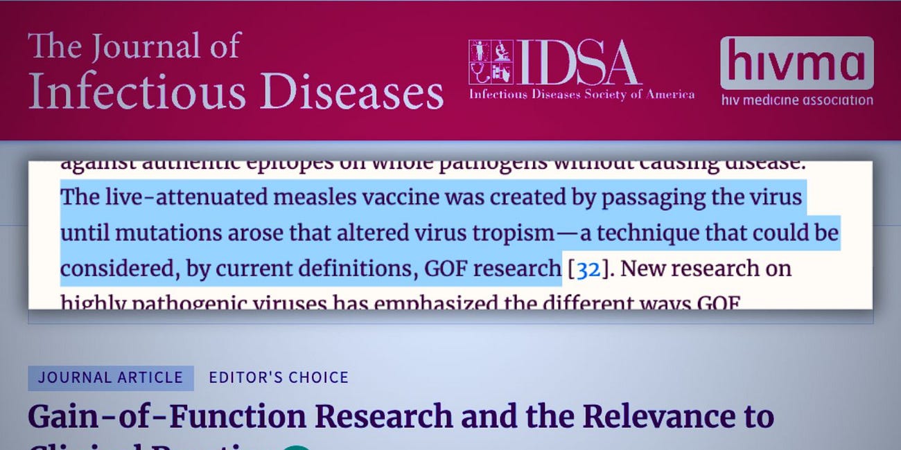 Measles Vaccine and Gain-of-Function: The Inconvenient Truth About CD150/CD46 Tropism Shift