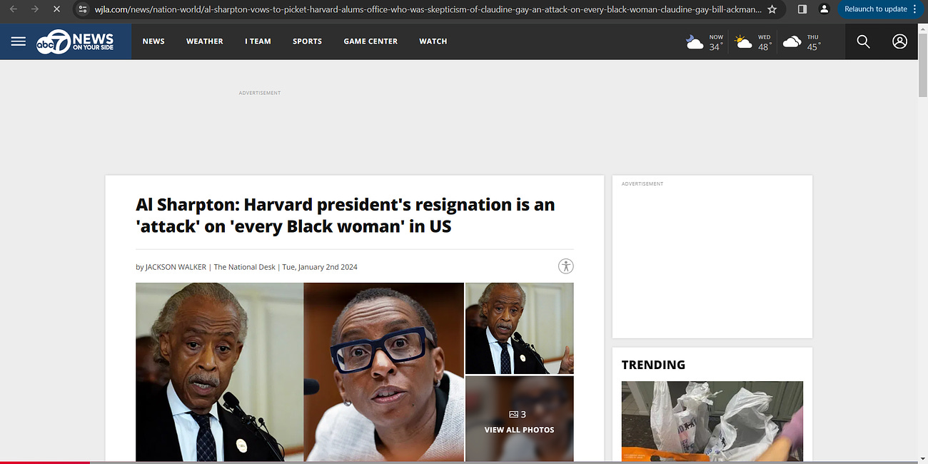 Civil rights activist Rev. Al 'advisor to 4 white men raped me Ms. Tawana Brawley' Sharpton, says Harvard's President Gay's resignation an attack on all black women; Al, kiss my as*, you race hustler 