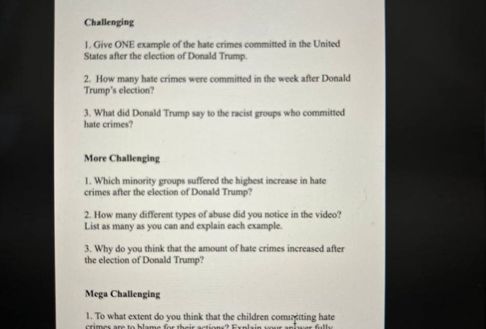 Texas Teacher Assigns Anti-Trump Homework to Students