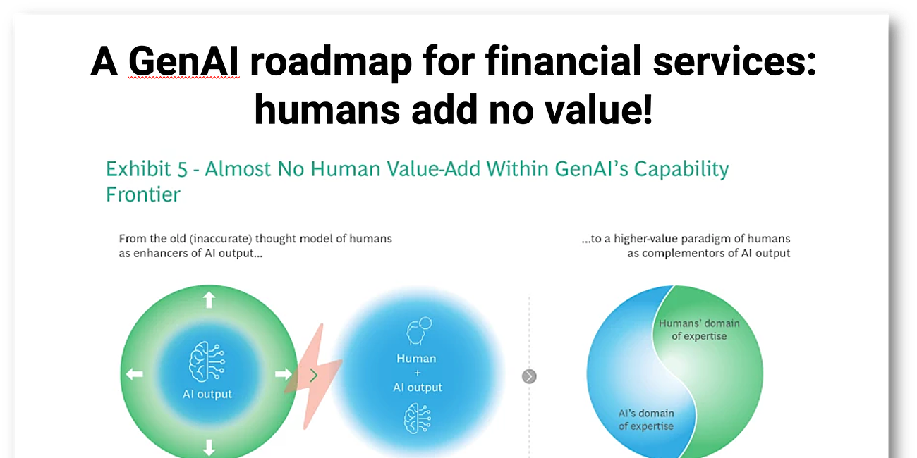 A GenAI roadmap for financial services: who needs humans anyway? 