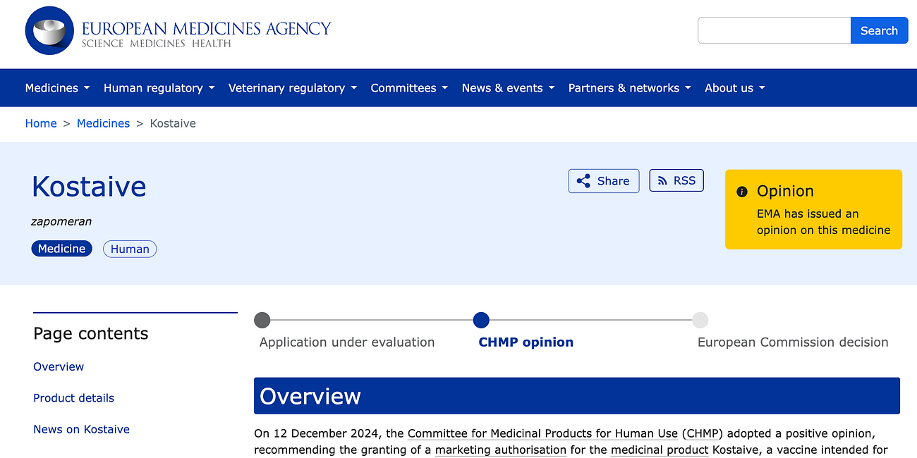COVID-19 Self-Amplifying mRNA Injection Nears European Approval