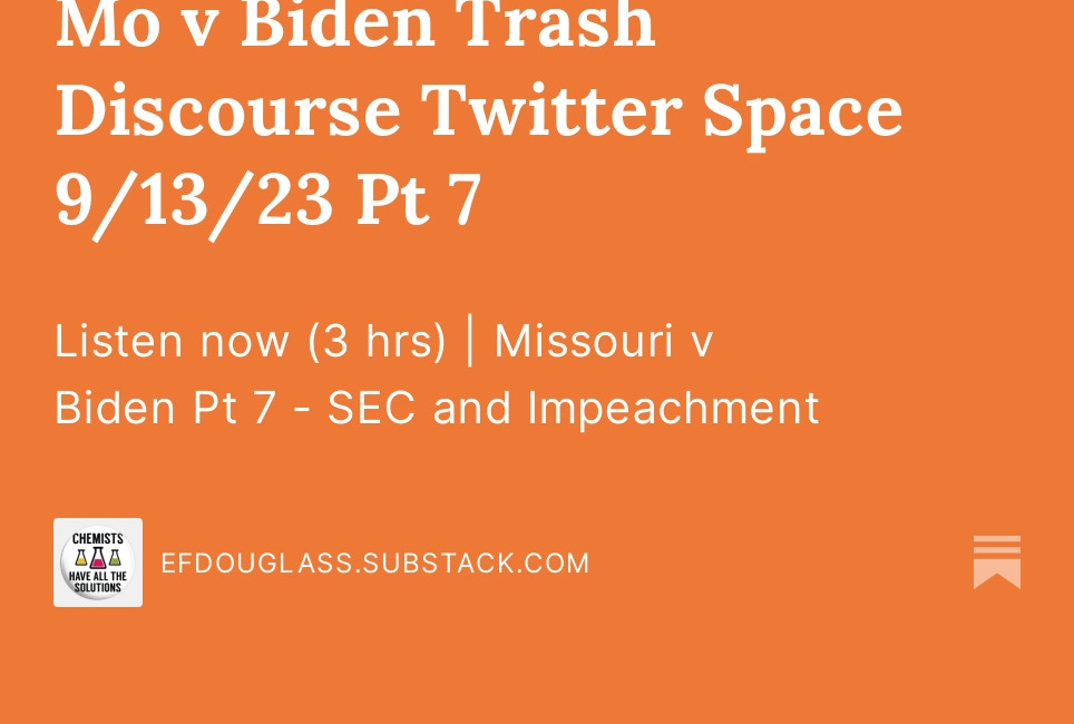 Mo v Biden Trash Discourse Twitter Space 9/13/23 Pt 7