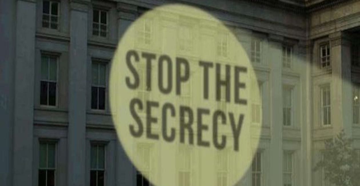 STOP THE SECRECY