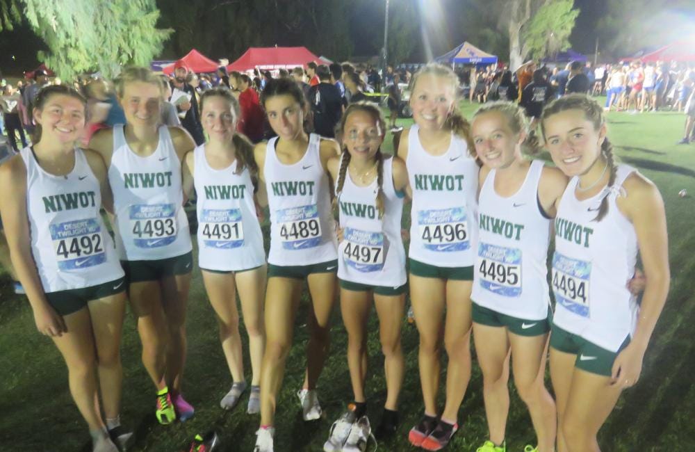 U.S. #1 (or #2) Niwot girls sweep top five places at Desert Twilight