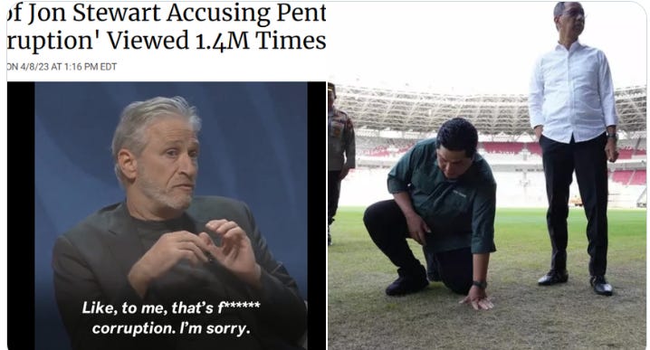 From Football get audit by EY, until Pentagon get audit (& troll) by “Master of Satirical’ Jon Stewart: Why Audit Matters
