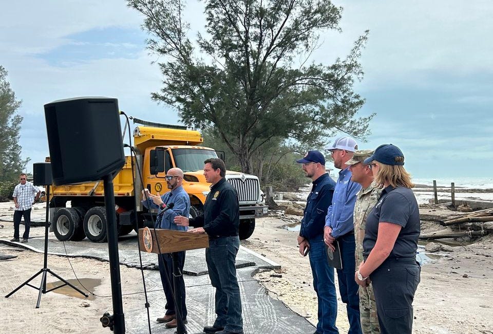 Governor DeSantis Pledges State Support to Aid Bradenton Beach Recovery After Hurricane Helene
