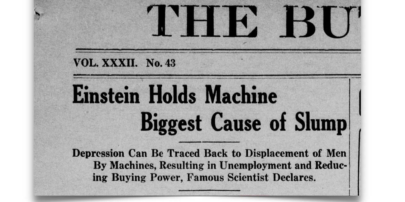 Einstein Blamed Automation for the Great Depression