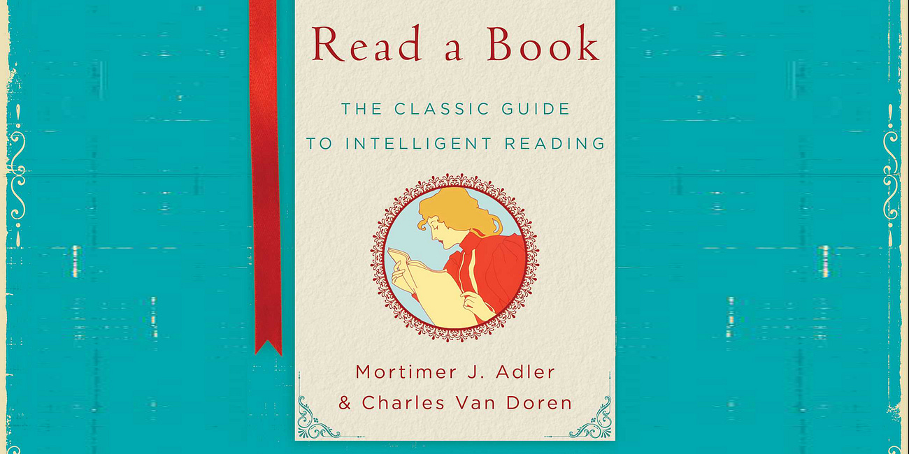 How to Read a Book: The Classic Guide to Intelligent Reading by Mortimer J. Adler and Charles Van Doren