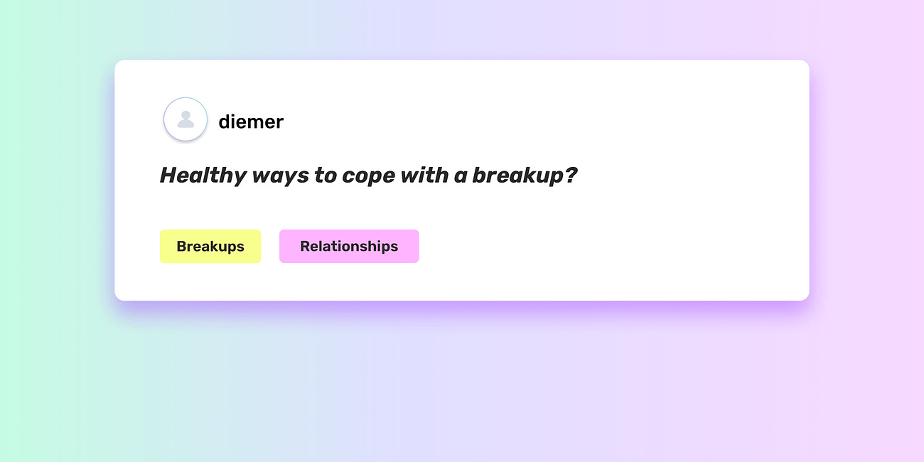 How can I free myself from post-breakup judgment? 
