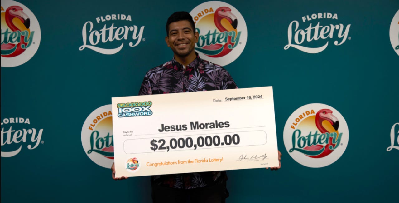 Bradenton Man Wins $2 Million Lottery Scratch-Off Prize